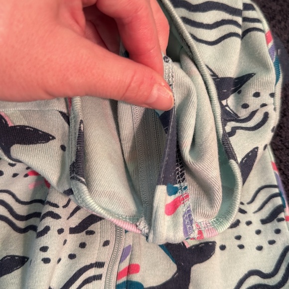 Tea Collection 100% Cotton Rockabye Baby Romper PJ’s in “Rainbow Splash” Print - Picture 12 of 12